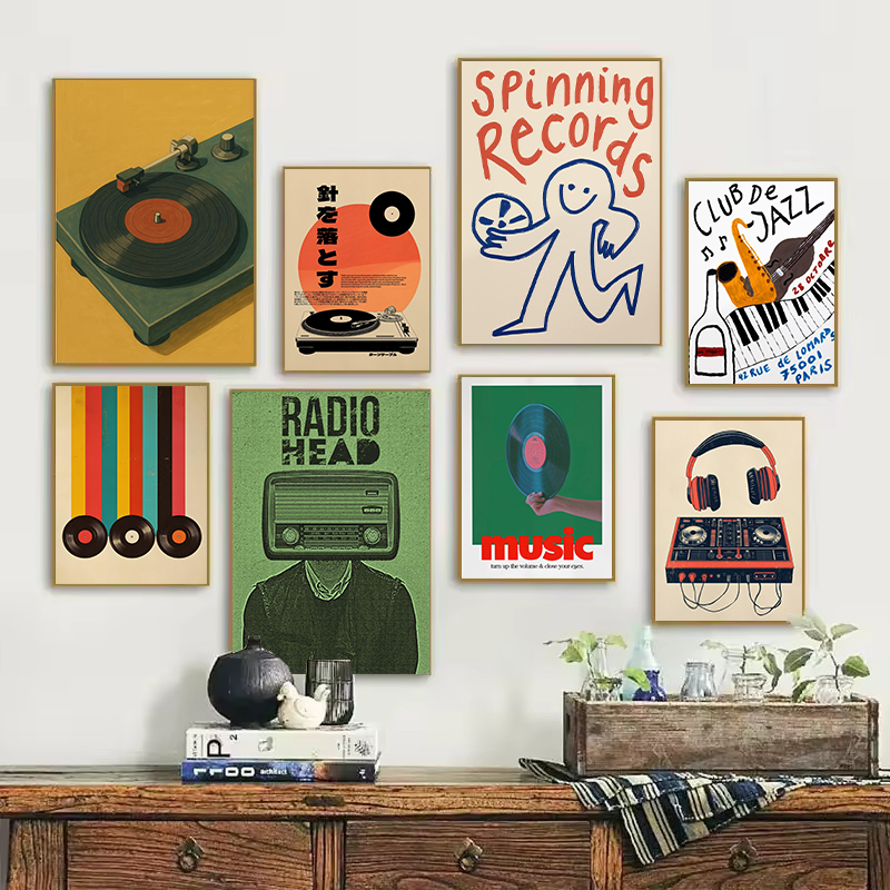 Japanese Life Quotes - Retro Japanse Stijl Vinyl Platenspeler Jazz