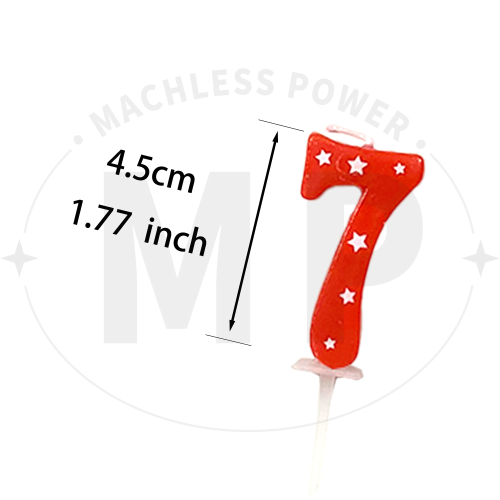 4.5Cm Rood Blauw Nummer Ster V - Japanese Candle Wax recensie en prijs